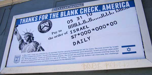 Bay Area billboards ‘thank’ the US for Israel’s blank check