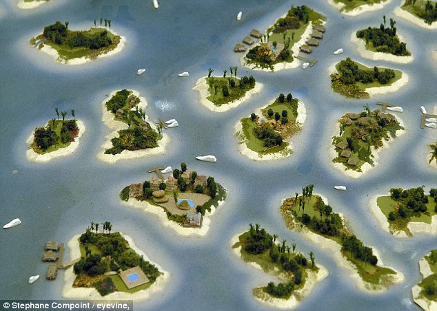 Facing extinction? This virtual photo of the Europe section of The World shows the dream of the Dubai project, not its sad reality