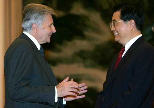 Former head of the ECB Jean-Claude Trichet in Beijing, China