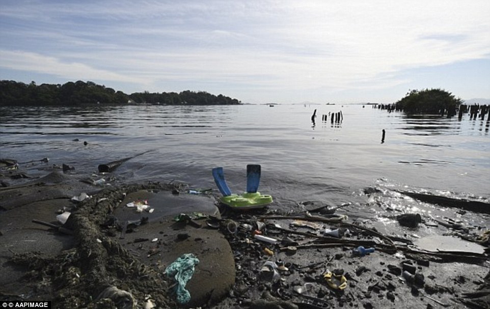 Competitors have been told to keep their mouths shut because of increased pollution in Guanabara Bay, which is the site of the windsurfing and sailing events