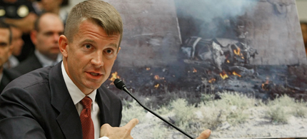 Erik Prince testifying before Congress. (photo: Getty)