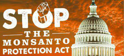 The Monsanto Protection Act is being criticized for its lack of government checks and balances. (illustration: Occupy Monsanto)