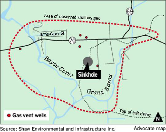 GEOLOGICAL UPHEAVAL Louisiana Sinkhole Grows to 8 Acres - 80,000 Gallons of Oil Removed From the Surface!