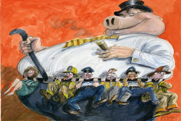 Looting the Pension Funds