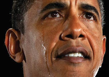 Obama breaks down while thanking supporters. Obama breaks down