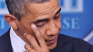 During the Sandy Hook speech Look Ma, no tears...