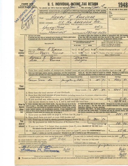 Tax Return 1948