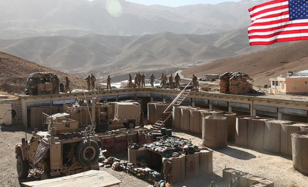 US building military base in Afghanistan near Iran border