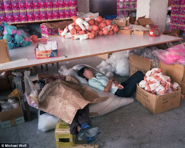 With the pressure to produce toys in time for Christmas, factory workers in China are forced to work long hours and sleep in the factory