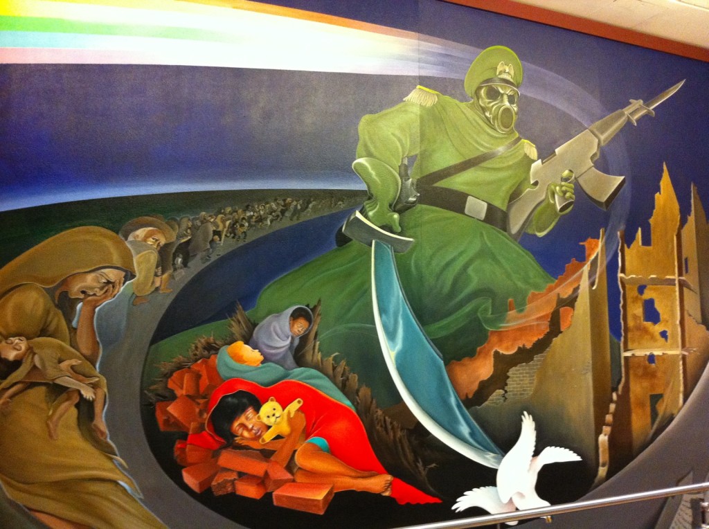 Maybe this picture located near baggage claim at Denver International Airport will make a little more sense after reading this article.