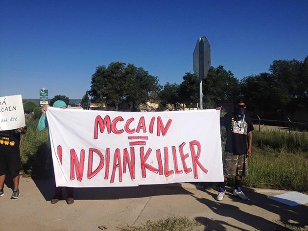 John McCain Confronted by Oak Flat Protesters and Chased Off Navajo Nation (2)
