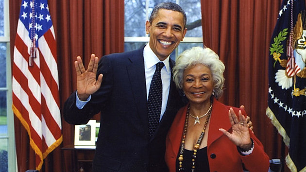 President Obama and &#39;Star Trek&#39; star Nichelle Nichols in 2012