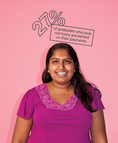 Rakhi Agrawal, 19: Agrawal, a junior at Barnard College, studies philosophy and is also pre-med. Outside scholarships and grants from her school covered most of the costs for her first two years, but she just took on $9,940 in loans. �If I had to pay full price at my university for the next two years, I�d be almost $225,000 in debt�that�s a quarter of a million dollars that I might never have.�